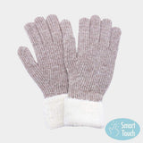 Cuffed Knit Smart Touch Gloves - Madeline Love - Flyclothing LLC