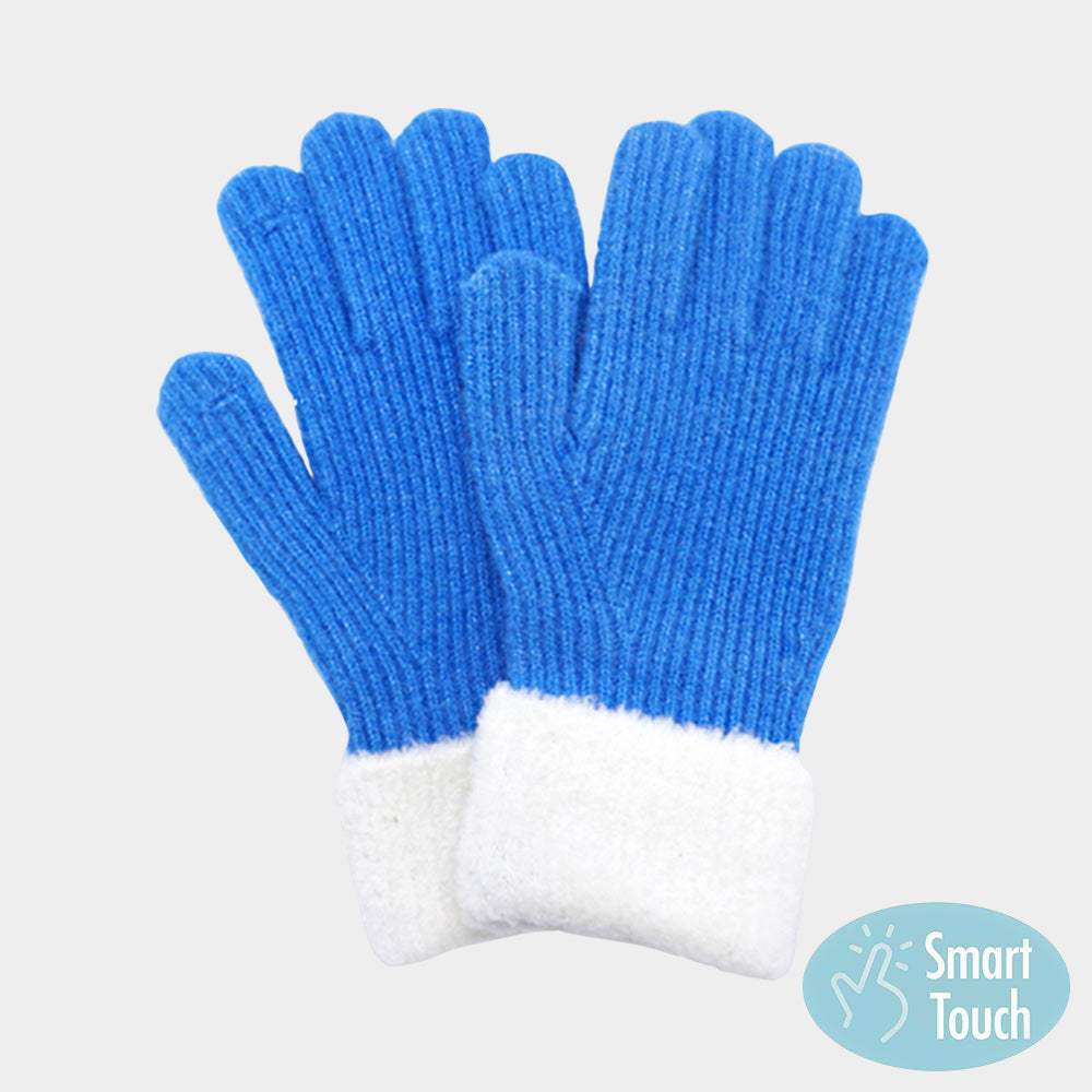Cuffed Knit Smart Touch Gloves - Madeline Love - Flyclothing LLC
