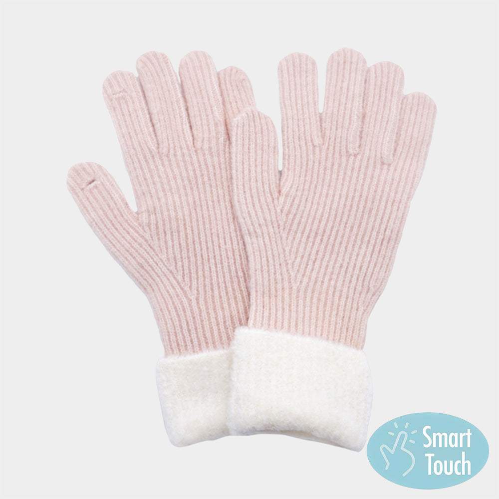 Cuffed Knit Smart Touch Gloves - Madeline Love - Flyclothing LLC