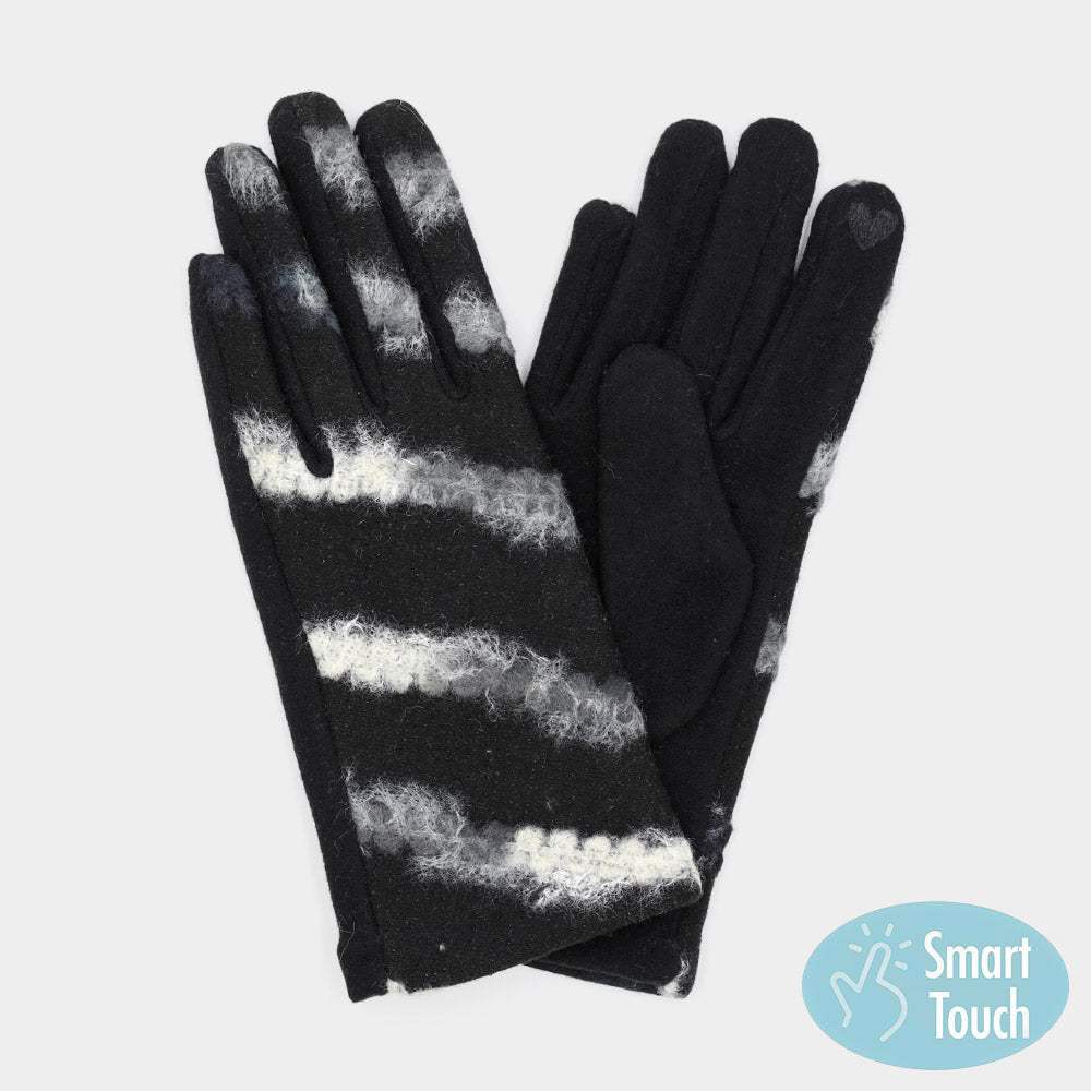 Multi Color Yarn Pattern Smart Touch Gloves - Madeline Love - Flyclothing LLC