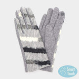 Multi Color Yarn Pattern Smart Touch Gloves - Madeline Love - Flyclothing LLC