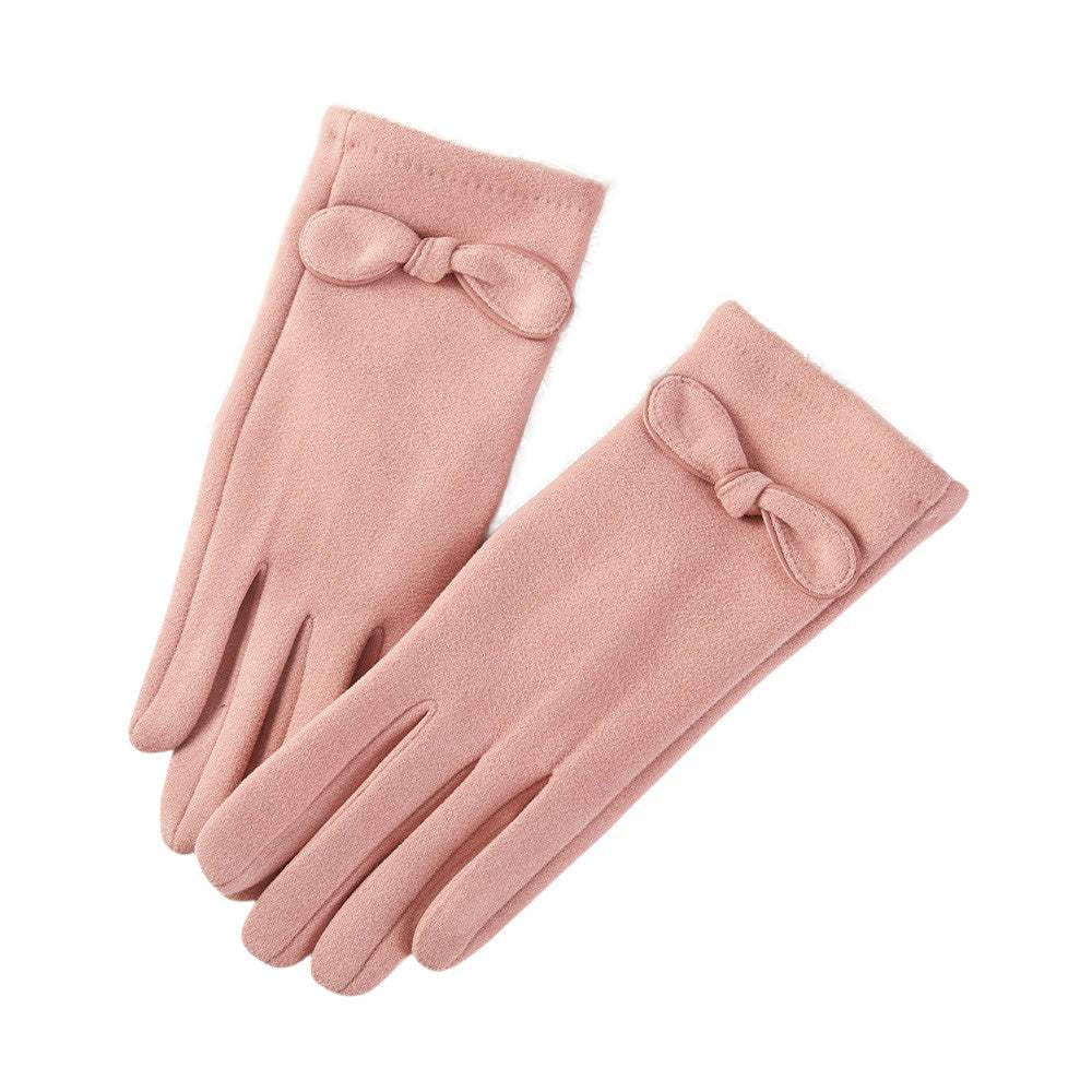 Knot Bow Accent Smart Touch Gloves - Madeline Love - Flyclothing LLC