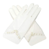 Dressy Pearl Wrist Detail Sheer Gloves - Madeline Love - Flyclothing LLC