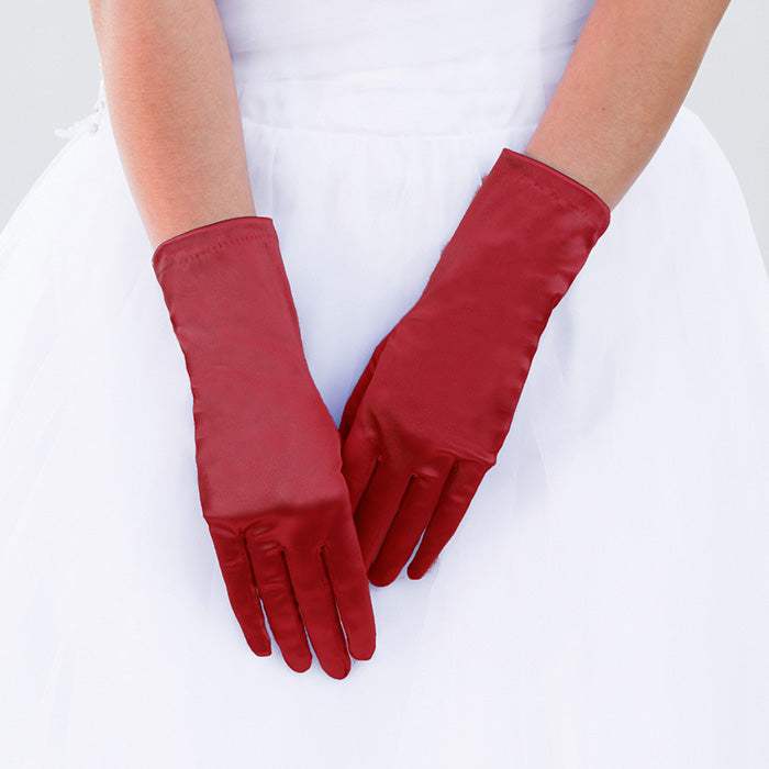 Dressy Satin Wedding Gloves - Madeline Love - Flyclothing LLC