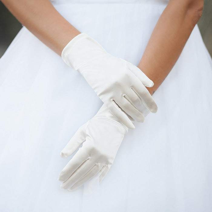 Dressy Satin Wedding Gloves - Madeline Love - Flyclothing LLC