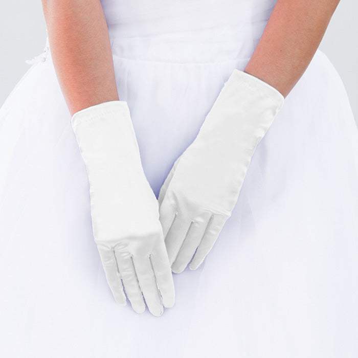 Dressy Satin Wedding Gloves - Madeline Love - Flyclothing LLC