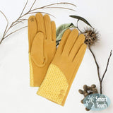 Cable Detailed Button Touch Smart Gloves - Madeline Love - Flyclothing LLC