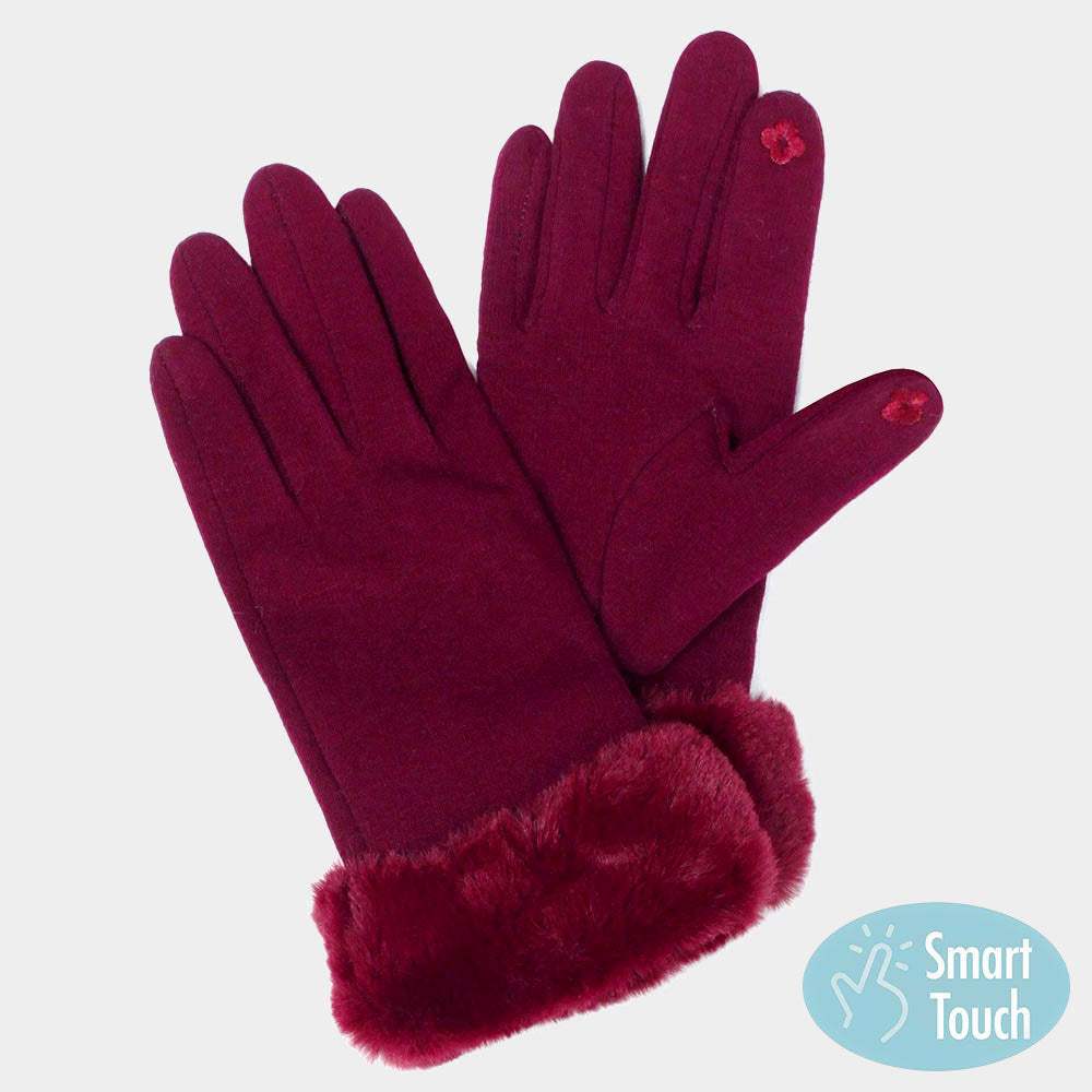 Faux Fur Wrist Smart Gloves - Madeline Love - Flyclothing LLC