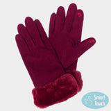 Faux Fur Wrist Smart Gloves - Madeline Love - Flyclothing LLC
