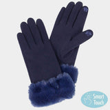 Faux Fur Wrist Smart Gloves - Madeline Love - Flyclothing LLC