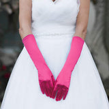 Medium Satin Wedding Gloves - Madeline Love - Flyclothing LLC