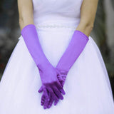 Medium Satin Wedding Gloves - Madeline Love - Flyclothing LLC