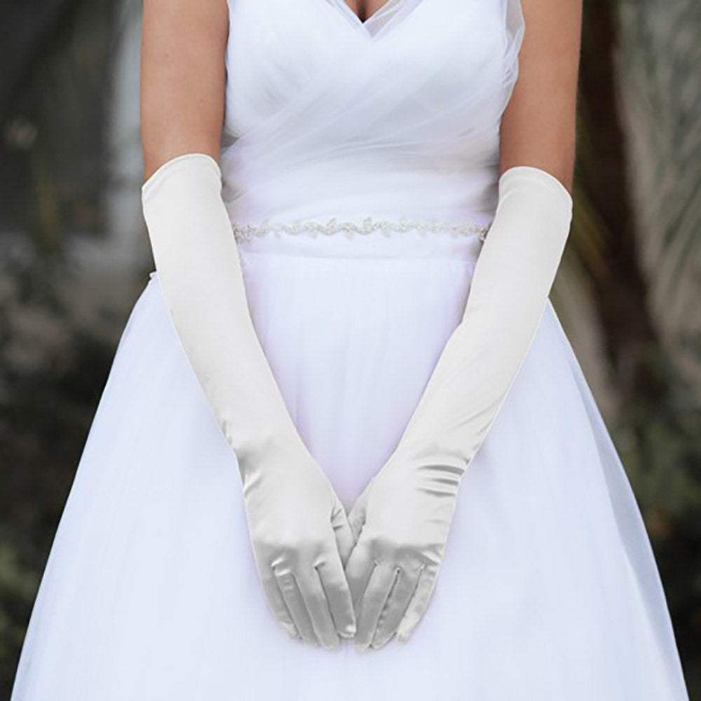 Dressy Satin Wedding Chic Gloves - Madeline Love - Flyclothing LLC