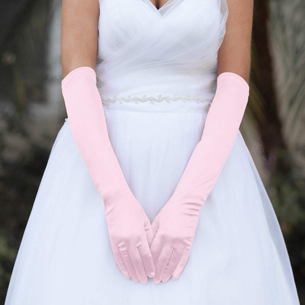 Dressy Satin Wedding Chic Gloves - Madeline Love - Flyclothing LLC