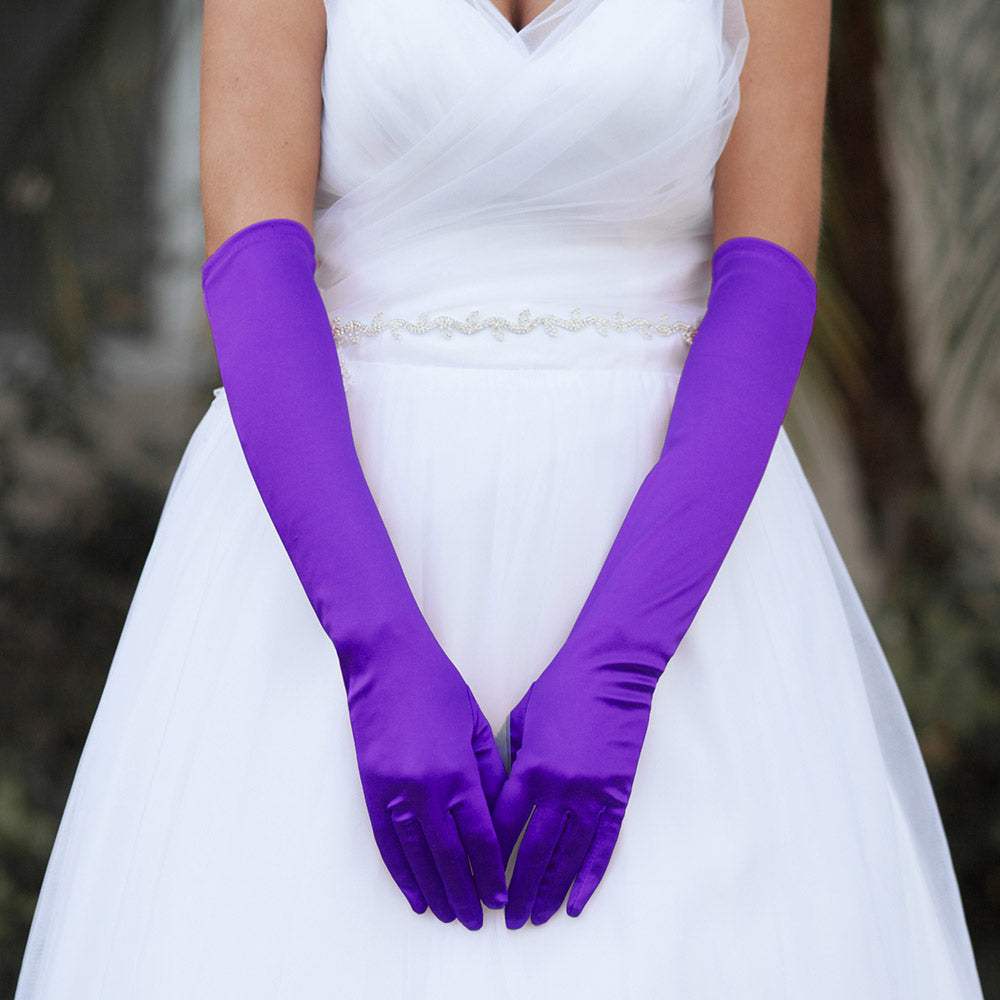 Dressy Satin Wedding Chic Gloves - Madeline Love - Flyclothing LLC