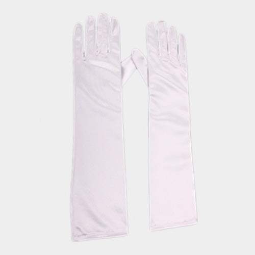 Dressy Satin Long Wedding Gloves - Madeline Love - Flyclothing LLC