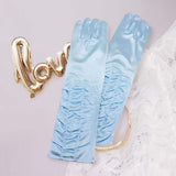 Dressy satin ruffle gloves - Madeline Love - Flyclothing LLC