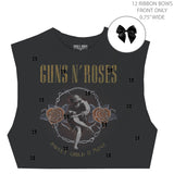 Guns N Roses Black Bow Crop Top - Guns N Roses