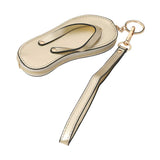 Faux Leather Flip-flop Mini Wristlet Bag Charm Coin Purse - Madeline Love - Flyclothing LLC