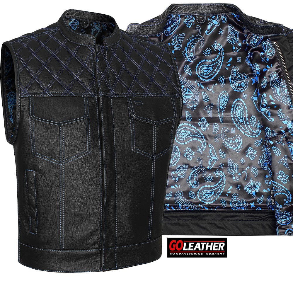 Diamond Fury - Club Vest (Blue) - GoLeather