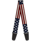 Guitar Strap - Americana Rustic Stars & Stripes - Buckle-Down - Flyclothing LLC