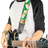 Guitar Strap - South Park Kyle Expressions Scattered Green - Buckle-Down - Flyclothing LLC