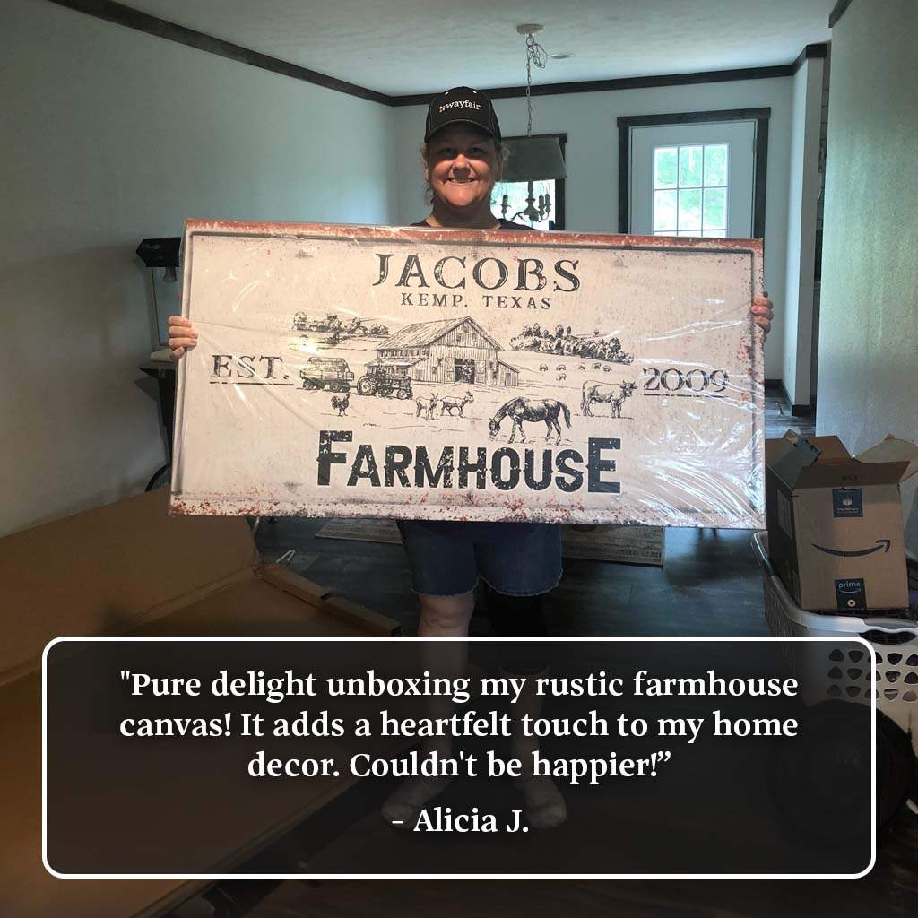 Rustic Farmhouse Personalized Sign II - Tailored Canvases - Flyclothing LLC