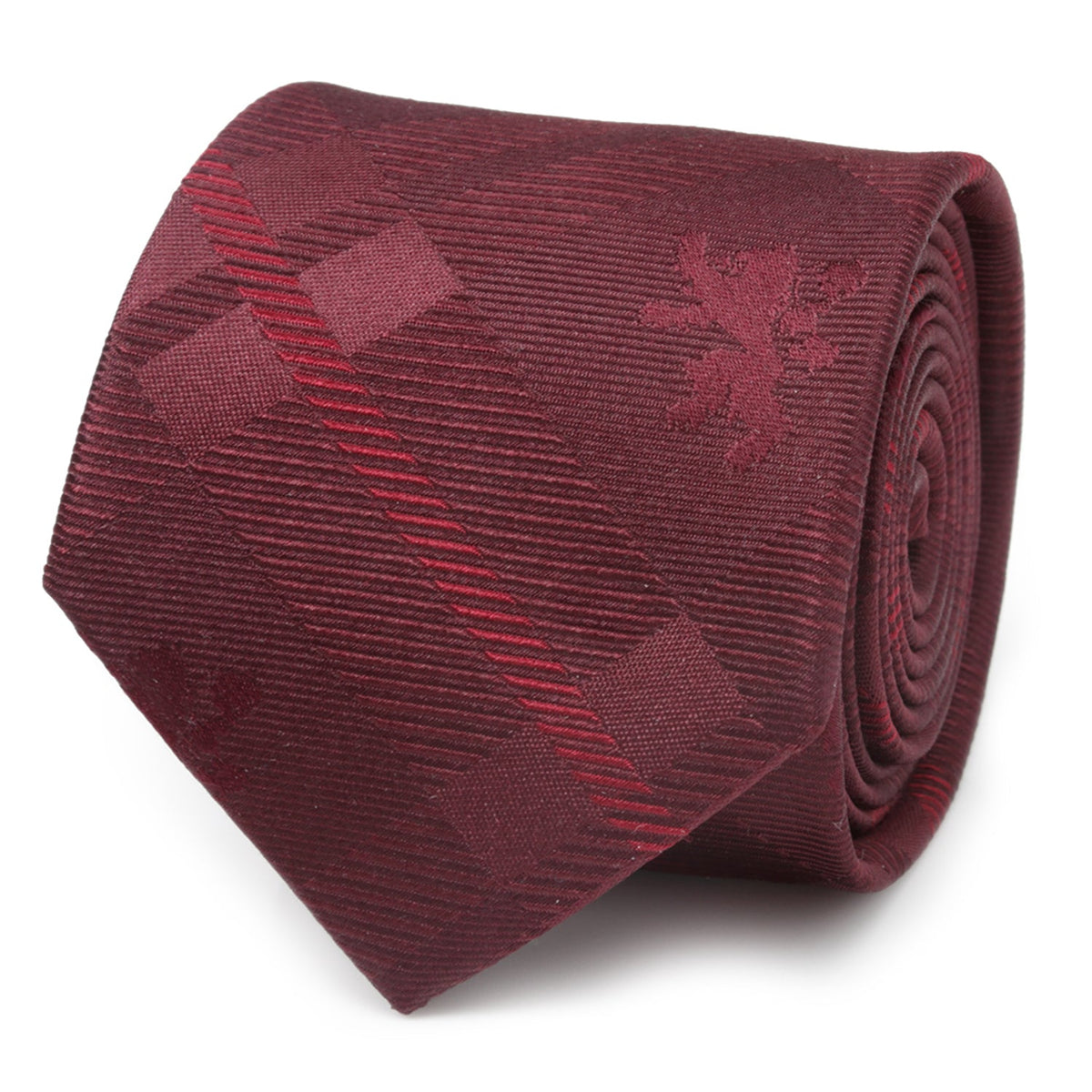Game of Thrones Lannister Lion Red Plaid Silk Men's Tie - Cufflinks.com - Flyclothing LLC