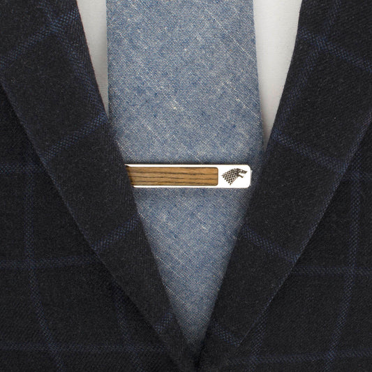 Game of Thrones Stark Inlaid Wood Tie Clip