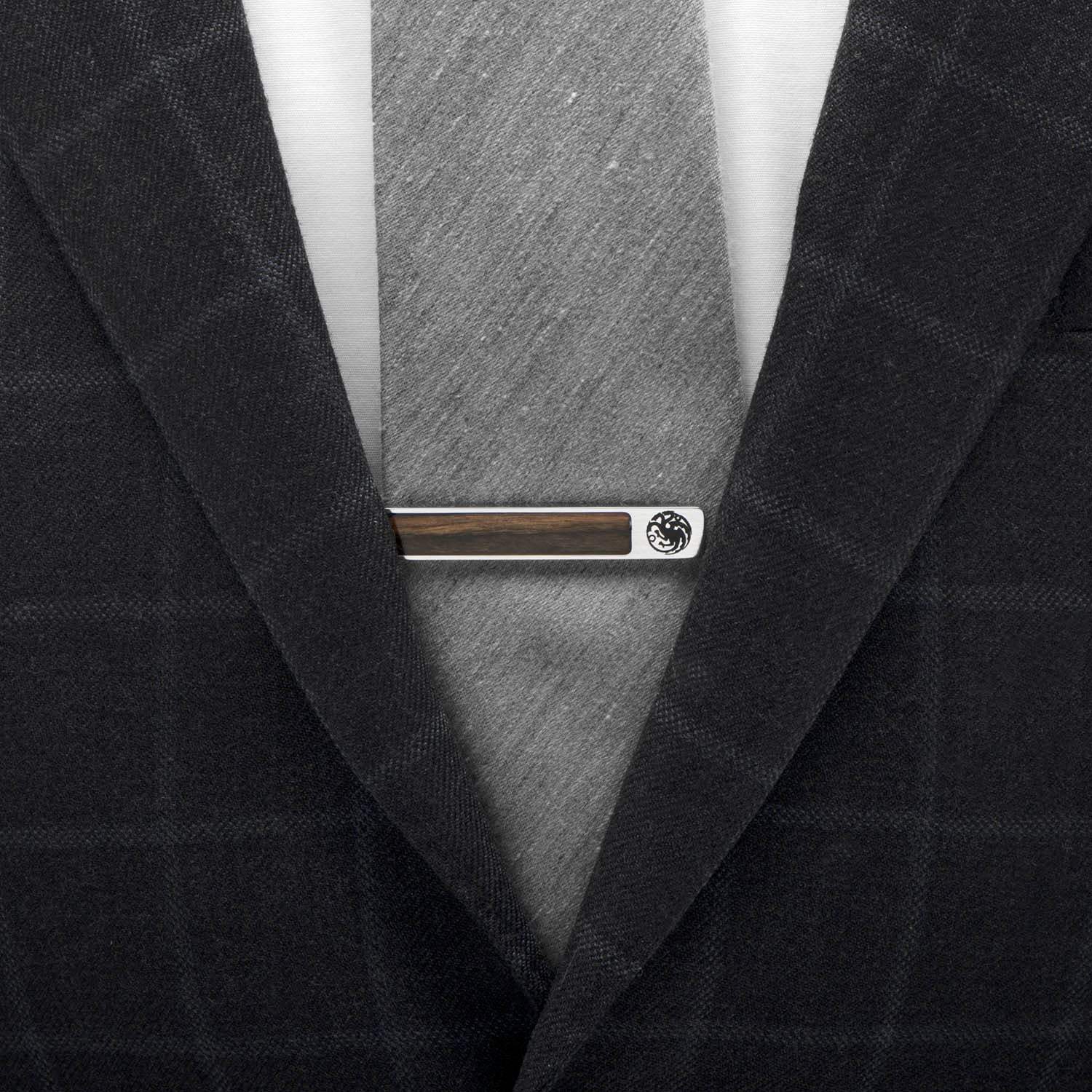 Game of Thrones Targaryen Inlaid Wood Tie Clip - Cufflinks.com - Flyclothing LLC