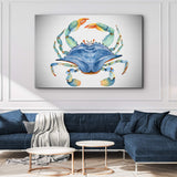 Crab Watercolor Canvas Wall Art IV - Tailored Canvases - Flyclothing LLC