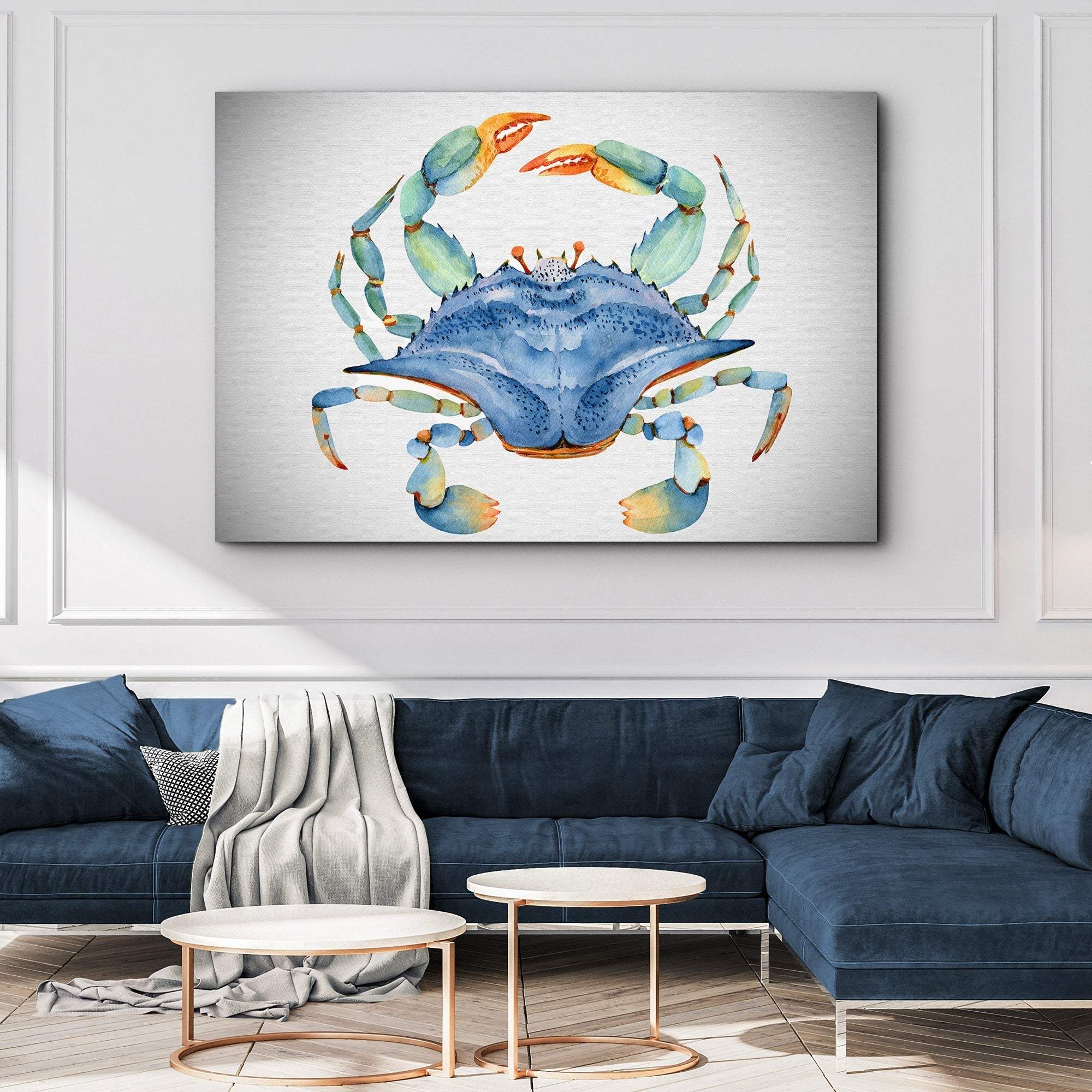 Crab Watercolor Canvas Wall Art IV - Tailored Canvases - Flyclothing LLC