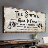 Walk-In Fridge Stock It Yourself Bar Sign - Tailored Canvases - Flyclothing LLC