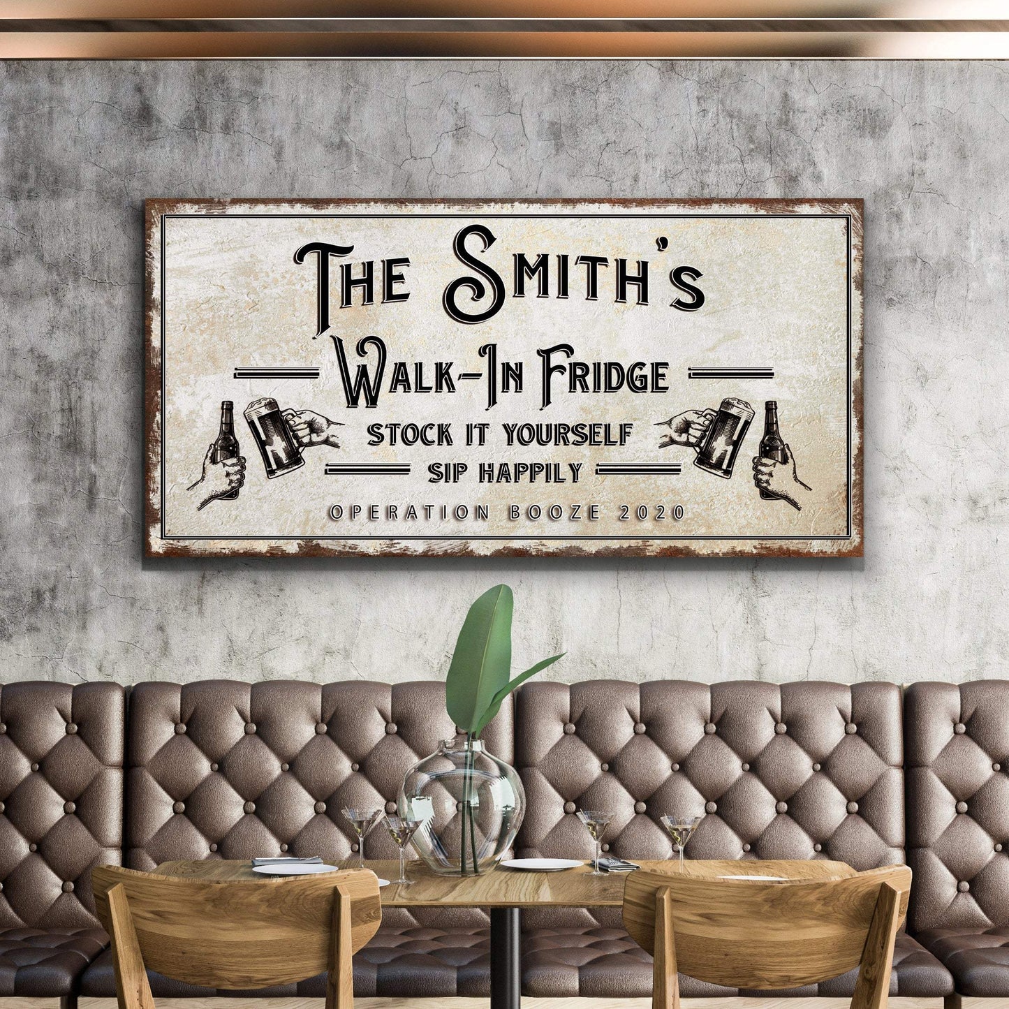 Walk-In Fridge Stock It Yourself Bar Sign - Tailored Canvases - Flyclothing LLC