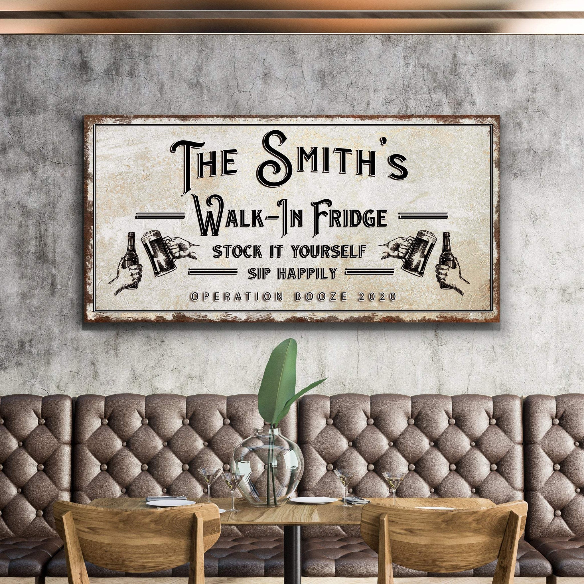 Walk-In Fridge Stock It Yourself Bar Sign - Tailored Canvases - Flyclothing LLC