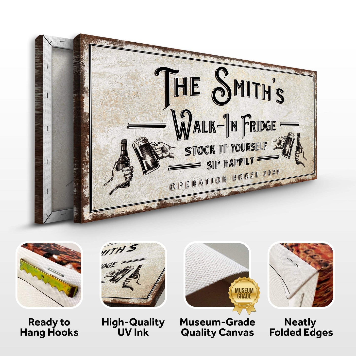 Walk-In Fridge Stock It Yourself Bar Sign - Tailored Canvases - Flyclothing LLC