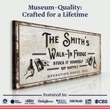 Walk-In Fridge Stock It Yourself Bar Sign - Tailored Canvases - Flyclothing LLC