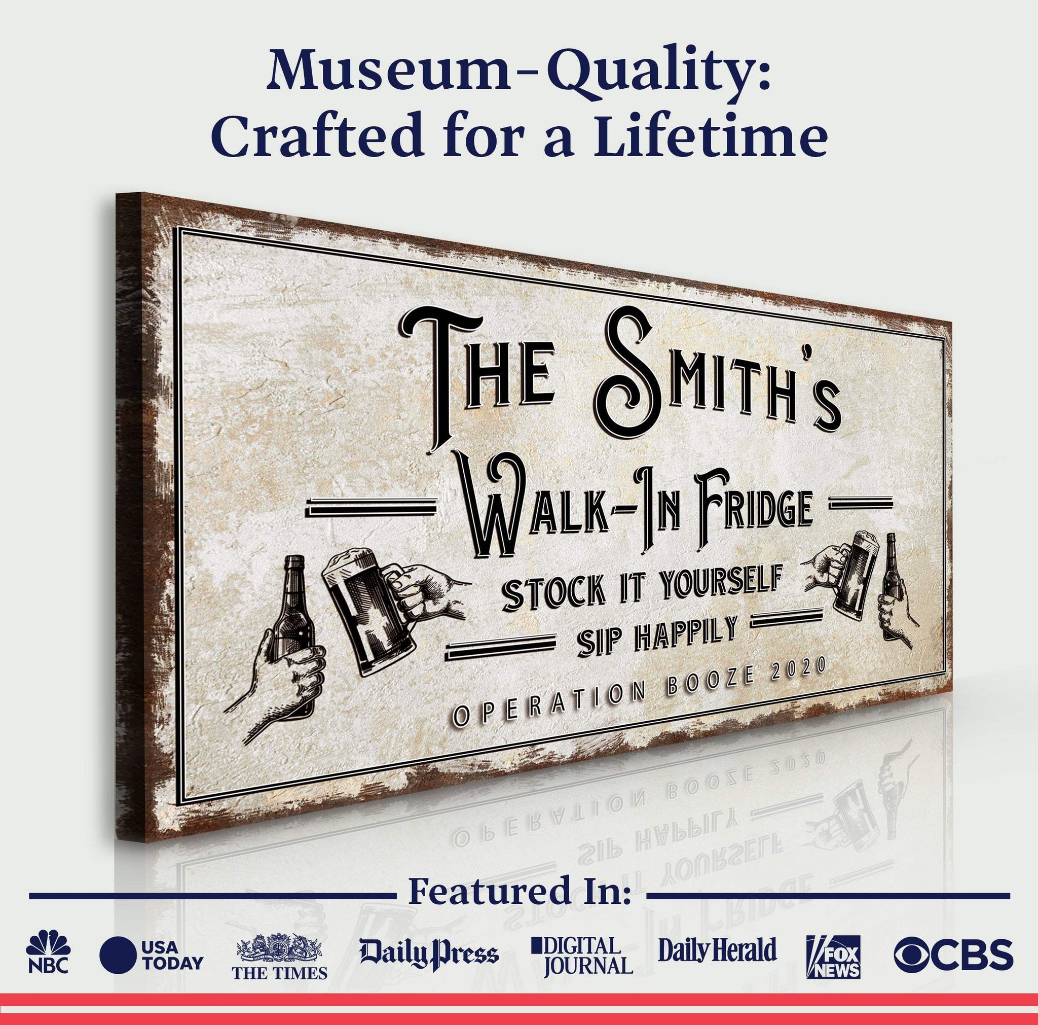 Walk-In Fridge Stock It Yourself Bar Sign - Tailored Canvases - Flyclothing LLC