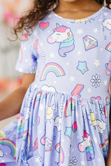 Galactic Unicorns S/S Pocket Twirl Dress - Mila & Rose ® - Flyclothing LLC