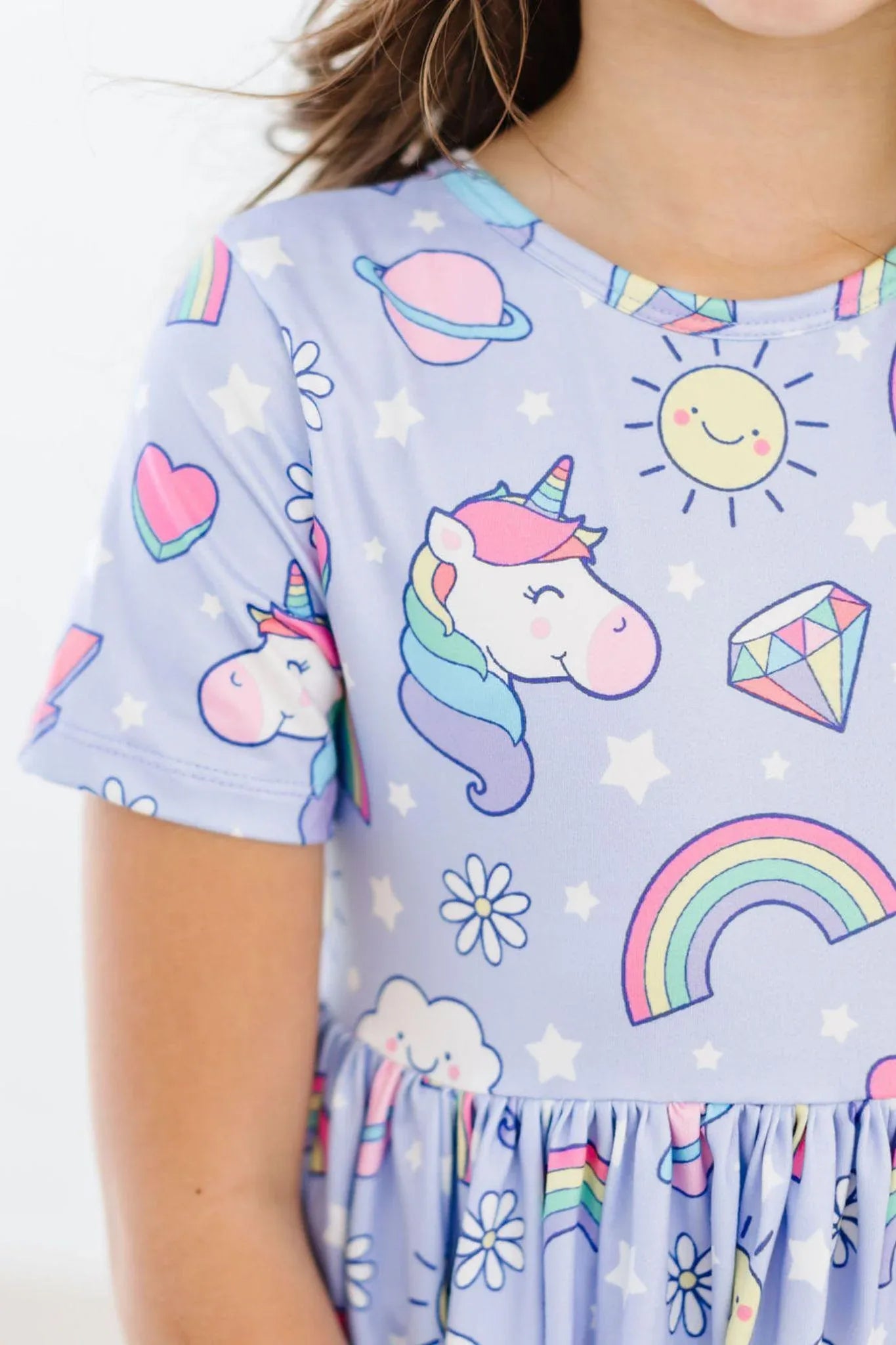 Galactic Unicorns S/S Pocket Twirl Dress - Mila & Rose ® - Flyclothing LLC