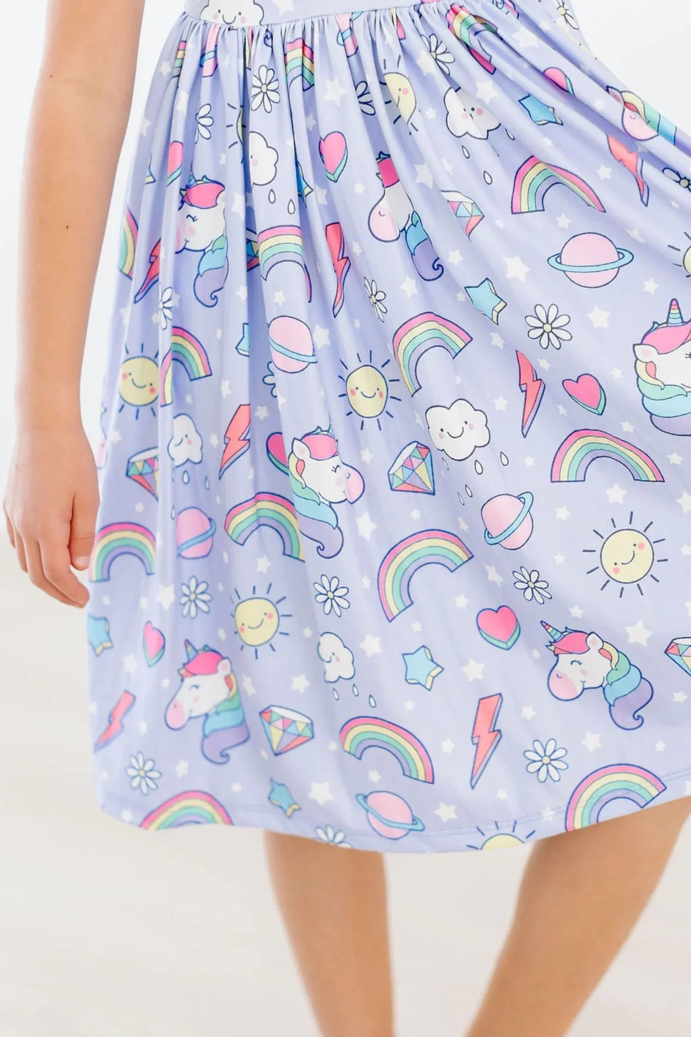 Galactic Unicorns S/S Pocket Twirl Dress - Mila & Rose ® - Flyclothing LLC