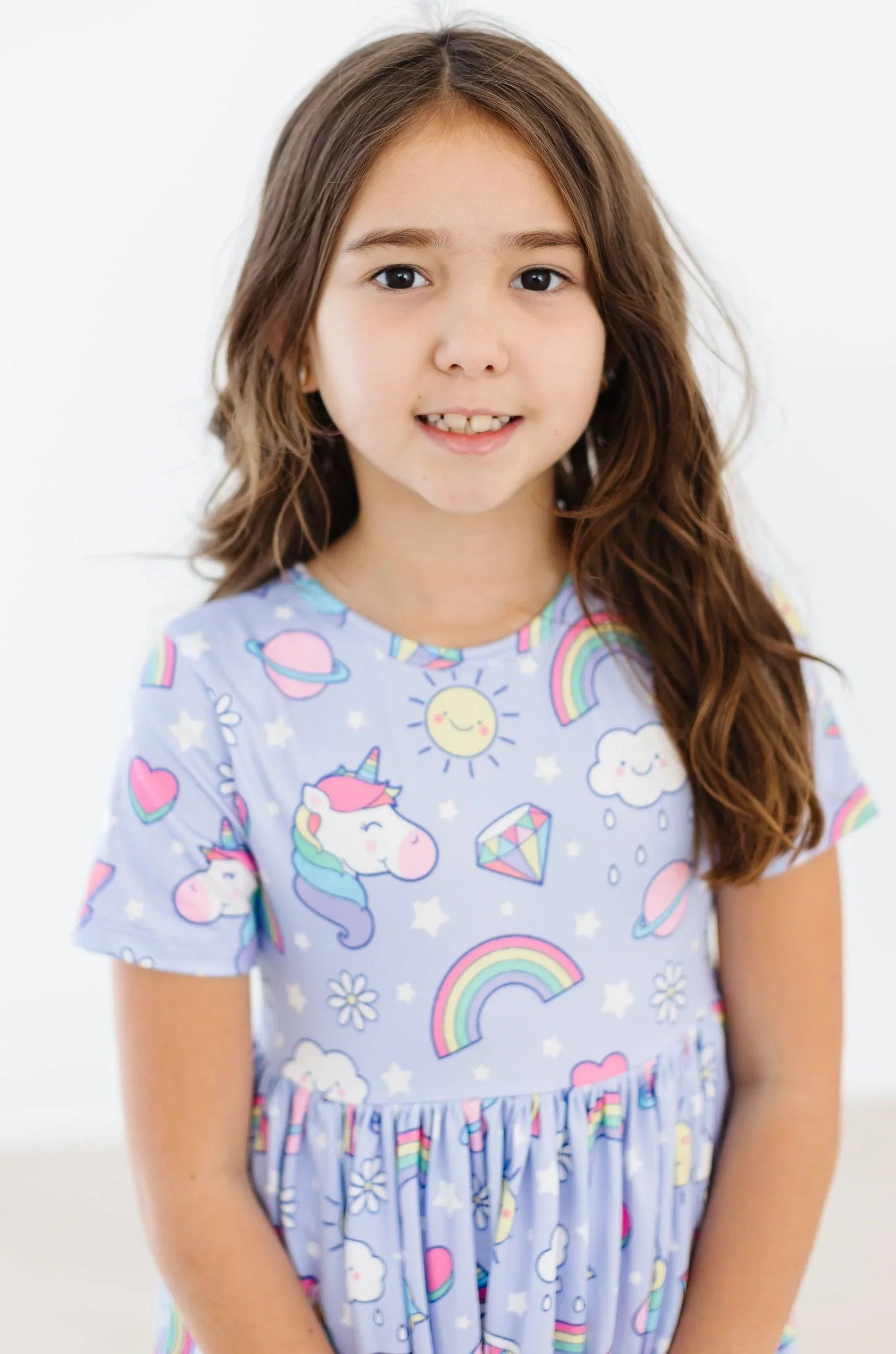 Galactic Unicorns S/S Pocket Twirl Dress - Mila & Rose ® - Flyclothing LLC