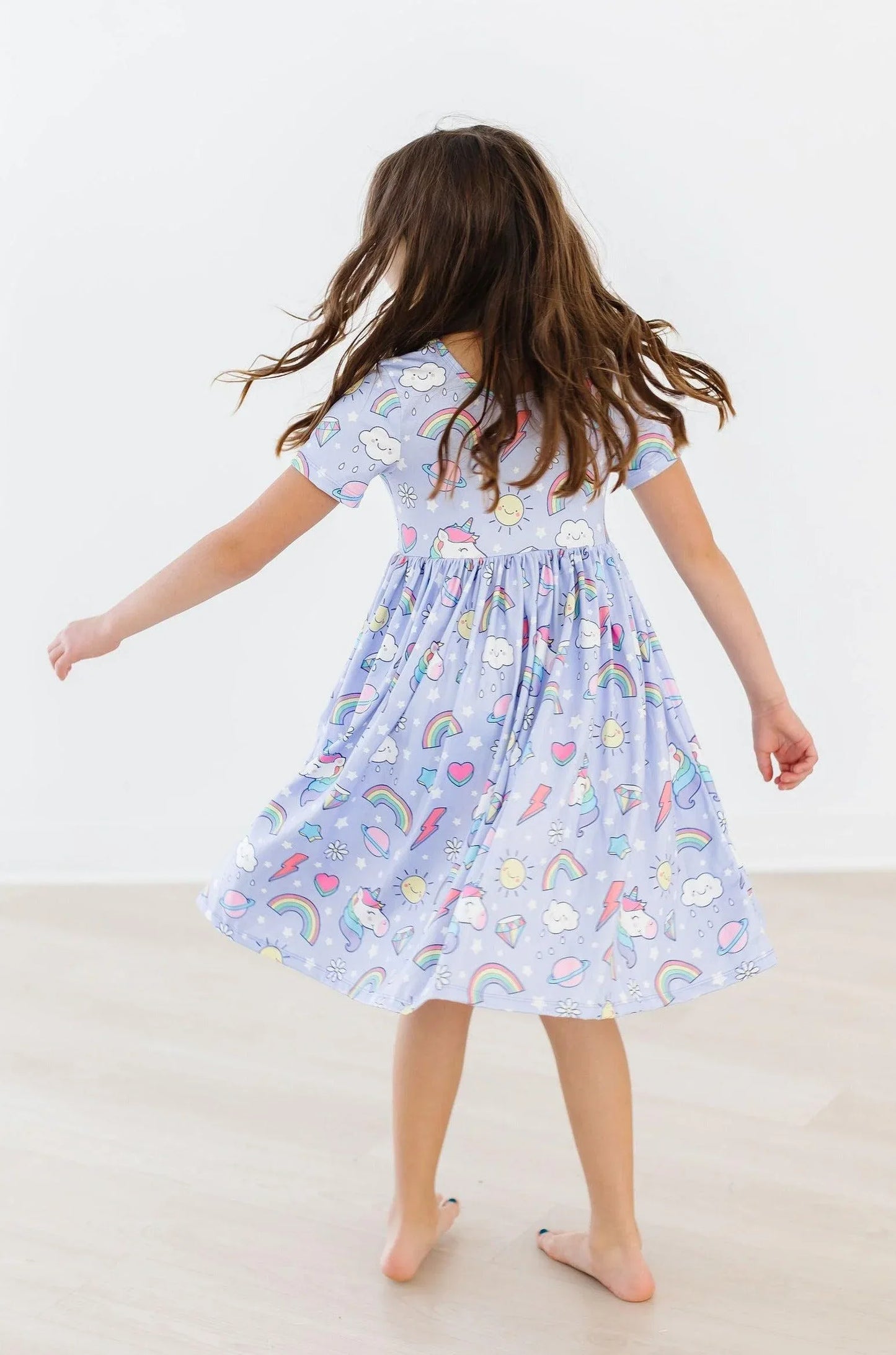 Galactic Unicorns S/S Pocket Twirl Dress - Mila & Rose ® - Flyclothing LLC
