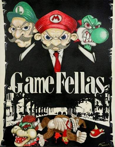 Black Market Art Company Game Fellas Print - Black Market Art Company - Flyclothing LLC
