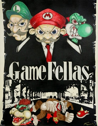 Black Market Art Company Game Fellas Print