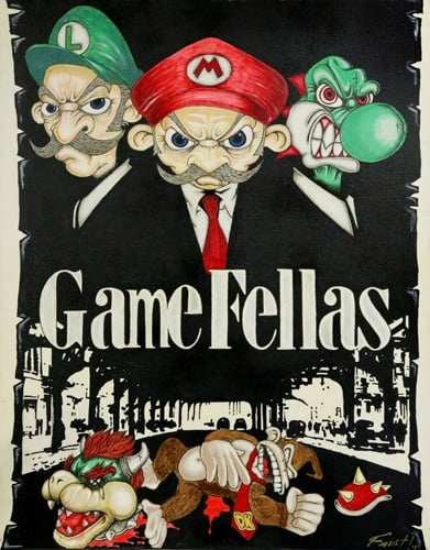 Black Market Art Company Game Fellas Print - Black Market Art Company - Flyclothing LLC