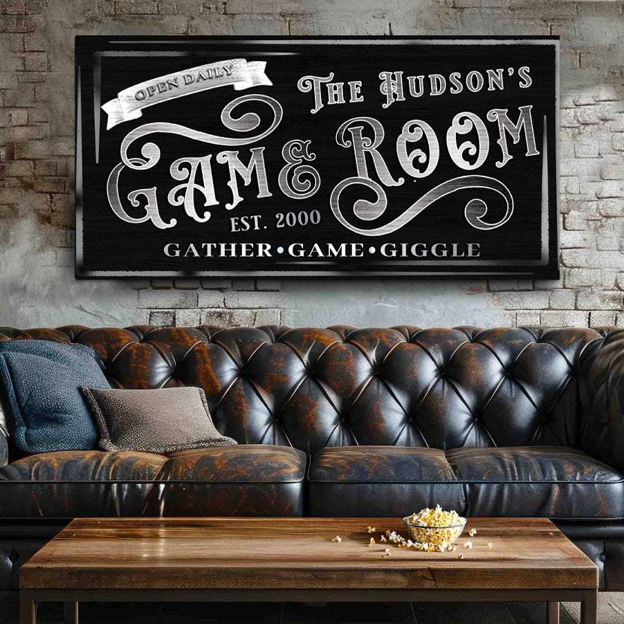 Personalized Game Room Sign II - Tailored Canvases - Flyclothing LLC