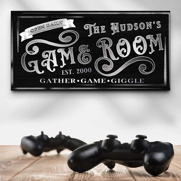 Personalized Game Room Sign II - Tailored Canvases - Flyclothing LLC