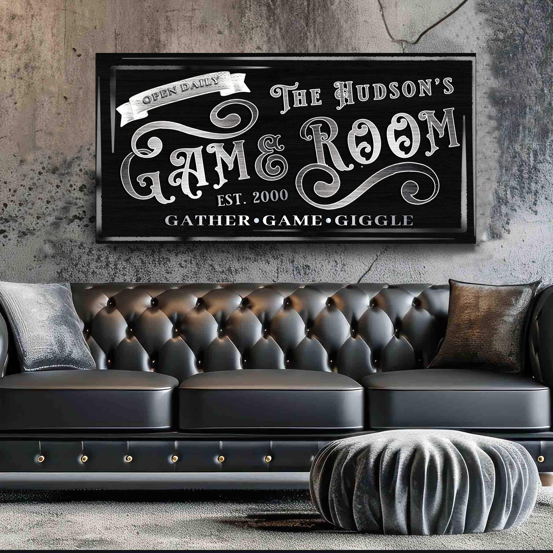 Personalized Game Room Sign II - Tailored Canvases - Flyclothing LLC