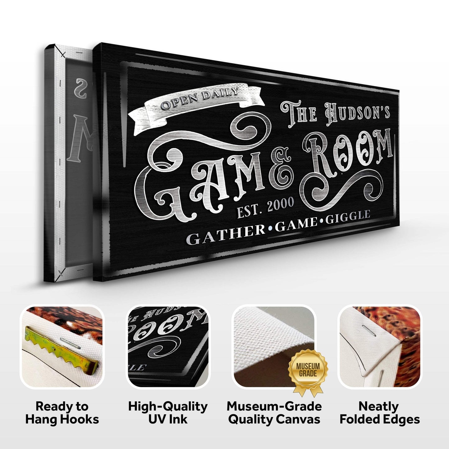 Personalized Game Room Sign II - Tailored Canvases - Flyclothing LLC